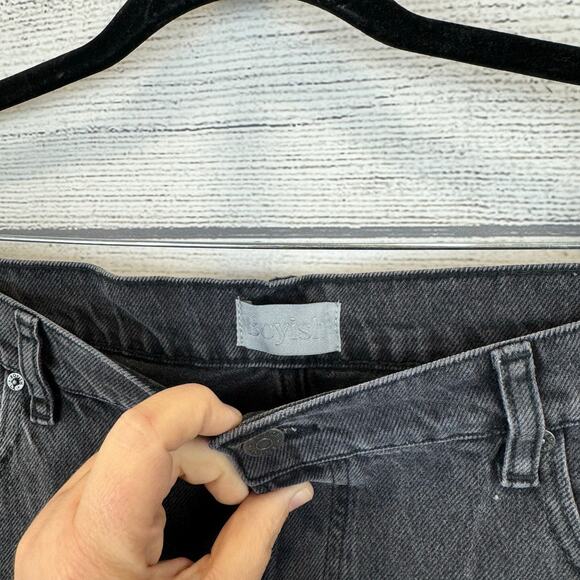 Boyish Women's The Tommy High Rise Authentic Rigid Straight Leg Jeans Size 32 - Picture 5 of 11